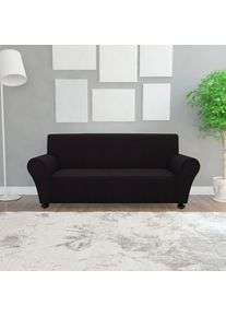 vidaXL 131081 Stretch Couch Slipcover Black Polyester Jersey