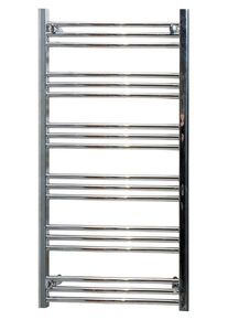 KRISS skandi heated towel rail 1140 x 600 chrome flat