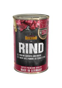 12x400g Super Premium Rund met aardappel & erwten Belcando Hondenvoer