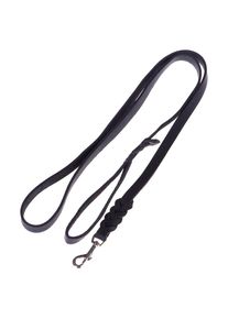HEIM Lederen Riem met ingevlochten Haak.- 2 m lang, 1,8 cm breed