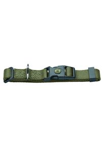 Hunter Halsband London Olijfgroen Vario Basic Maat M: 30-46cm Halsomvang, B 15mm Hond