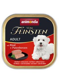animonda Vom Feinsten Adult Senza Cereali 6 x 150 g Alimento umido per cane.- Manzo & Cuori di Tacchino