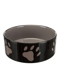 Trixie Keramische Voerbak met Pootafdruk.- Voordeelpakket: 2 x 1,4 l, Ø 20 cm
