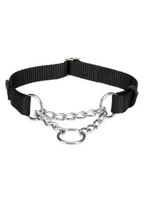 Trixie Premium Trek-stop Halsband zwart S–M: 30–40cm Halsomvang, B 15mm