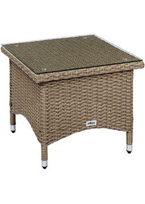 stilista Kerti asztal polyrattan 50 x 50 cm krém