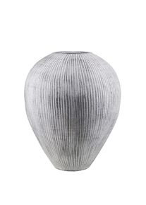 Vaza decorativa din ceramica, Vertical Low Gri, Ø50xH60 cm