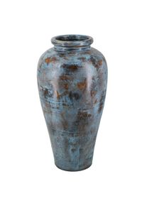 Vaza decorativa din ceramica, Aged Large Bleu / Maro, Ø42xH80 cm
