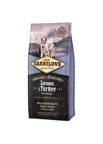 12kg Carnilove Puppy saumon, dinde - Croquettes pour Chiot