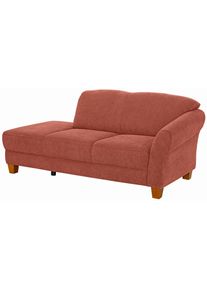 Home Affaire Recamiere »Gotland« wahlweise Armlehne links oder rechts in orange, Größe B/H/T: 194 cm x 84 cm x 91 cm