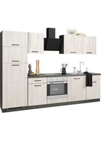 Wiho-Küchen Wiho Küchen Küchenzeile »Esbo«, Mit E-Geräten, Breite 280 Cm beige, Größe B: 280 cm B: 280 cm made_in_germany, Pflegeleichte Oberfläche