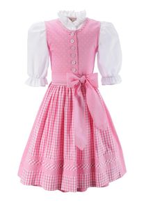 Turi Landhaus Dirndl, (3 Tlg.) rosa, Größe 104 - N-Gr, mit traditionellem Muster