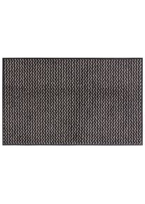 wash+dry by Kleen-Tex Fußmatte, Rechteckig, 7 Mm Höhe schwarz, Größe B/L: 50 cm x 75 cm 7 mm , PVC-frei und rutschfest
