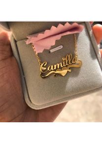V Attract Handmade Custom Jewelry Personalized Name Necklace For Women Statement Heart Ribbon Chain Choker Gift Bijoux Femme