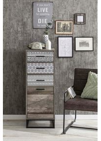 Sit Kast Skandi met decoratief patroon dressoirs maat 40x38x106 cm beige