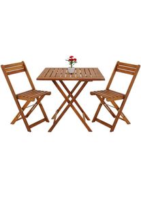 Casaria® Tavolo e sedie da giardino legno acacia