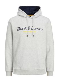 Jack & Jones JACK & JONES Heren Sweatshirt 'Berg' navy / geel / grijs gemêleerd XS