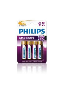 Philips Batteri Philips Lithium Ultra AA, LR6, 4pk