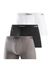 s.Oliver Boxershorts Herren grau, schwarz, weiß Größe S Logoprint