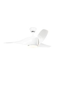 Qazqa Mennyezeti ventilátor fehér, LED-del távirányítóval - Sirocco 50