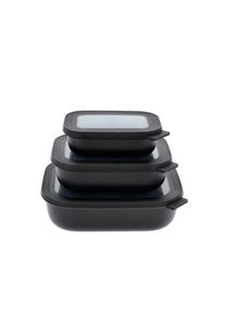 Mepal - Cirqula Low Rect Bowl Set​ - Black (14599)