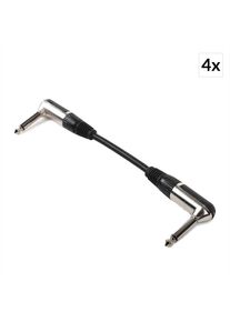 FRONTSTAGE 4 x patch k&aacute;bel, 6,35 mm jack, 15 cm, sz&ouml;gletes