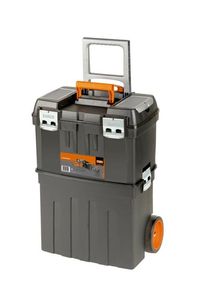 Bahco plastic tool box on wheels