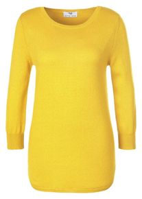 Rundhals-Pullover aus Seide und Kaschmir Peter Hahn Seide/Kaschmir gelb