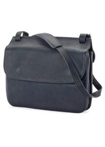 Harold’s Lederwaren Damen-Schultertasche Rindleder Dunkelblau