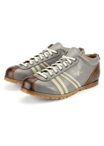 Zeha Lederschuh Liga Profilsohle Grau-Cognac 42