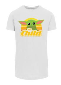 F4NT4STIC T-Shirt 'The Mandalorian Baby Yoda Retro' Herren curry / apfel / schwarz / weiß Größe L