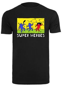 F4NT4STIC Heren Shirt 'Batman Pop Art' enziaan / geel / kiwi / zwart XXXL