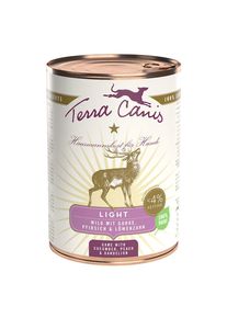 6x400g Selvaggina Cetriolo Pesca Tarassaco Terra Canis Light per cani