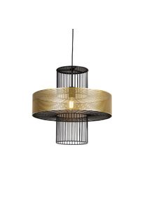 Qazqa Design hanglamp goud met zwart 50 cm - Tess