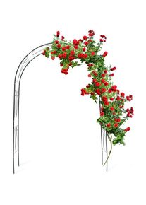Relaxdays - Arche à Rosiers tuteur roses arche de jardin arceau rosiers Support Plantes Grimpantes Vert 2,3 m