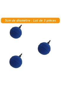 Le Poisson Qui Jardine - Pack promo 3 x Diffuseurs d'air ( boule ) sphériques pour aérer les bassins de jardin : 5 cm