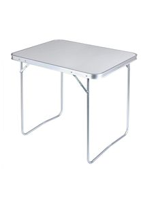 Table de Camping Pique-Nique Pliante - Table de jardin en Aluminium et mdf - 80x60.5x70cm - Gris - WOLTU