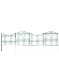 EstexoH&G Ensemble de clôtures d'étang 10 éléments Barrière de jardin vert
