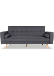 Intensedeco - Canapé convertible scandinave Tao Tissu Gris foncé