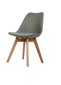Skecten - Lot de 4 chaises scandinave avec coussin super qualité gris