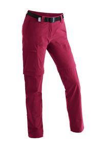Maier Sports Funktionshose »Inara Slim Zip«Zipp-Off Wanderhose, Atmungsaktive Outdoor-Hose rot, Größe 18 - Kurzgrößen, Funktionale, komfortable...