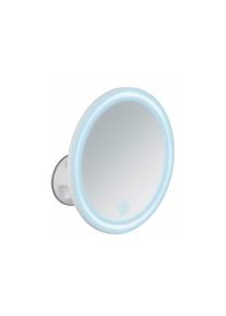 Wenko Miroir maquillage LED, miroir grossissant ventouse x5, Ø 18.5 cm, Isola