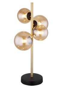 Globo RIHA Tafellamp LED Messing, Zwart, 4-lichts