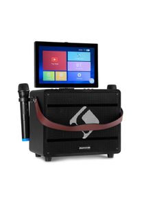 Auna Pro Spin 8, karaoke rendszer, 12,1", érintőképernyő, 2 UHF mikrofon, WiFi, BT, USB, SD, HDMI
