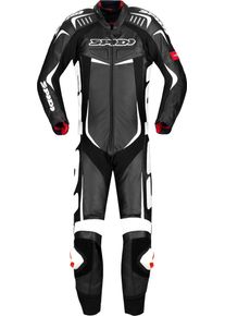Spidi Track Wind Pro, leren pak 1pcs. , kleur: zwart/witte , maat: 54