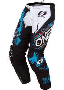 O Neal ONeal Element Villain, pantalon textile enfants , couleur: Blanc/Noir/Bleu , taille: 24