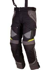 Modeka Panamericana, spodnie tekstylne , kolor: czarny/neonowy żółty , rozmiar: 5XL