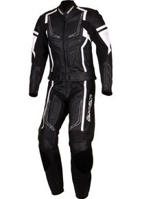 Modeka Chaser II, leather suit 2pcs. women , color: Black/White , size: 44