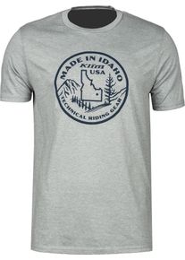 Klim Made In Idaho, t-shirt , kleur: lichtgrijs/donkerblauw , maat: XL