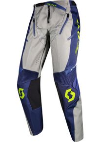 Scott X-Plore, calças de tecido , cor: Azul/Cinzento Claro/Amarelo Néon , tamanho: 40
