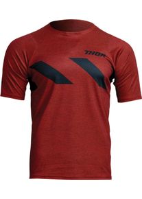 Thor Assist Hazard, jersey korte mouwen , kleur: donkerrood/donkergrijs , maat: M